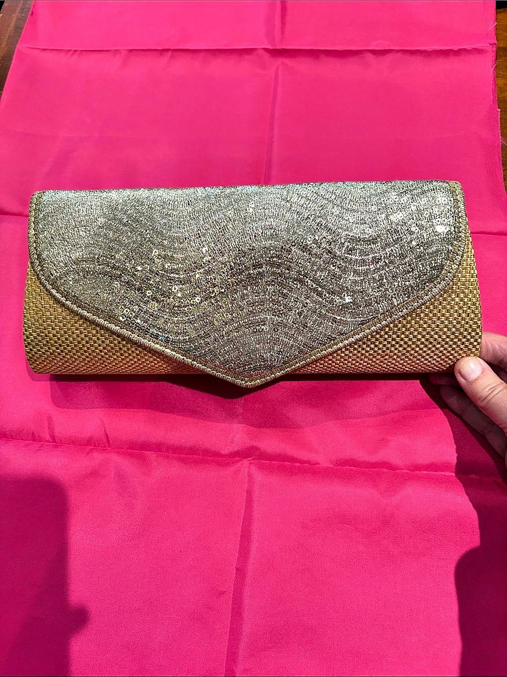 Gold & Silver Sequin Clutch
